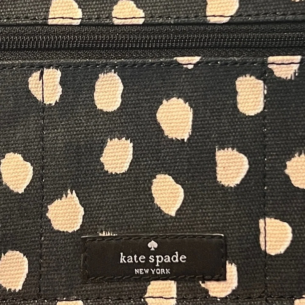Kate Spade Black and Cream Interior Clutch